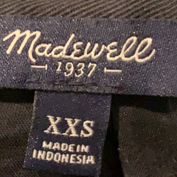 Madewell Flannel Latitude Charcoal Shirt Dress Women's Size XXS - Picture 6 of 6